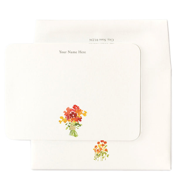 Kitchen Flowers Personalized Note Cards by Felix Doolittle