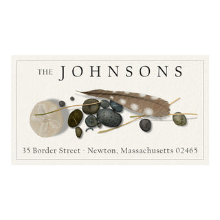 Feather and Stone - Panoramic Return Address Labels