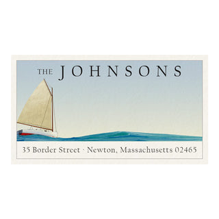 Yachting - Panoramic Return Address Labels