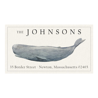 Sperm Whale - Panoramic Return Address Labels