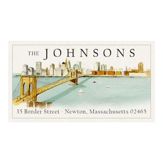 Brooklyn Bridge - Panoramic Return Address Labels