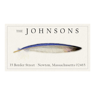 Half Blue - Panoramic Return Address Labels