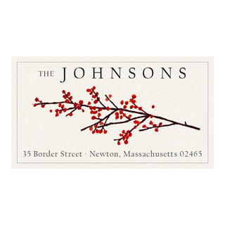 Winter Berries - Panoramic Return Address Labels