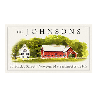Country Barn - Panoramic Return Address Labels