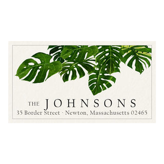 Swiss Cheese Plant - Panoramic Return Address Labels