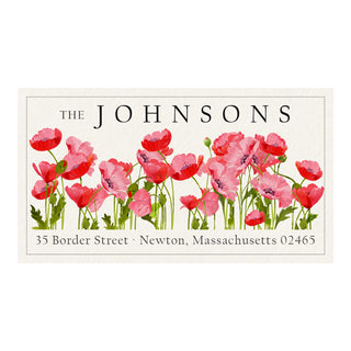 Poppies - Panoramic Return Address Labels
