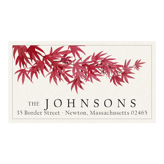 Japanese Red Maple - Panoramic Return Address Labels