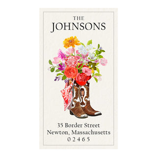 Pretty Bootquet - Panoramic Return Address Labels