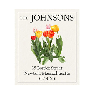 Spring Tulips - Return Address Labels