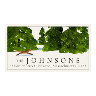 Evergreen Grove Fox - Panoramic Return Address Labels