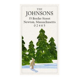 Evergreen Grove Rabbit - Panoramic Return Address Labels