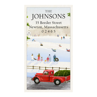 Snow Day - Panoramic Return Address Labels