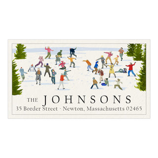 Snowball Fun - Panoramic Return Address Labels