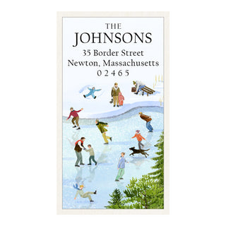 Ice Skating Fun - Panoramic Return Address Labels
