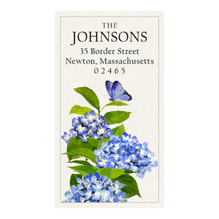 Garden Hydrangeas - Panoramic Return Address Labels