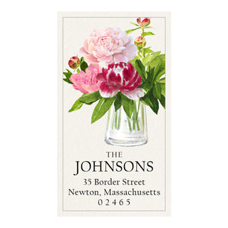 Just Picked Peonies - Panoramic Return Address Labels