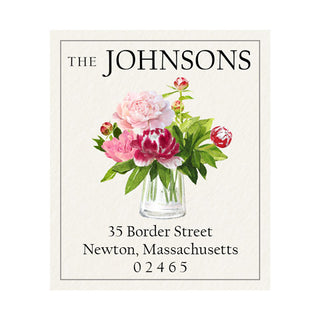 Just Picked Peonies - Return Address Labels