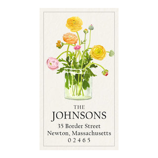 Just Picked Ranunculus - Panoramic Return Address Labels