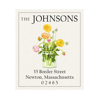 Just Picked Ranunculus - Return Address Labels