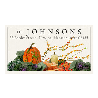 Pumpkins and Kale - Panoramic Return Address Labels