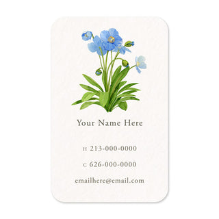 Blue Poppies - Personal Calling Cards