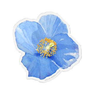 Blue Poppy - Vinyl Sticker