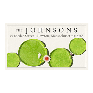 Victoria Water Lily Pads - Panoramic Return Address Labels