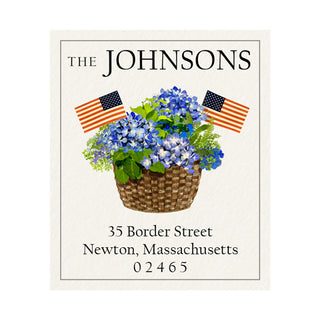 Hydrangea Basket - Return Address Labels