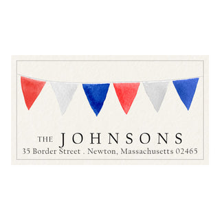 American Bunting - Panoramic Return Address Labels