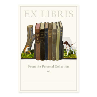 Fox and Hound Bookends - Fill-in Bookplates