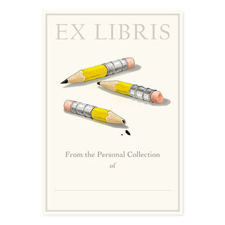 Yellow Pencils - Fill-in Bookplates