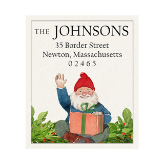 Gnome Present - Return Address Labels