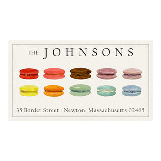 Rainbow Macarons - Panoramic Return Address Labels