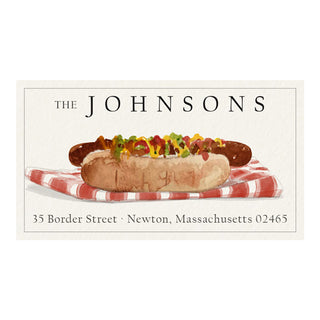 Picnic Hot Dog - Panoramic Return Address Labels