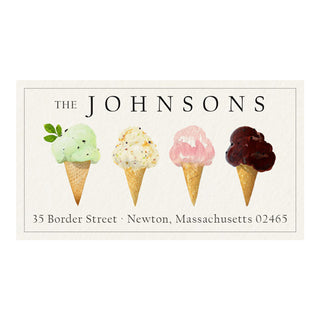 Ice Cream - Panoramic Return Address Labels