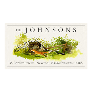 Fox and Fence - Panoramic Return Address Labels