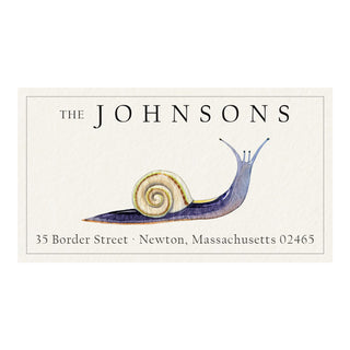 Purple Snail - Panoramic Return Address Labels