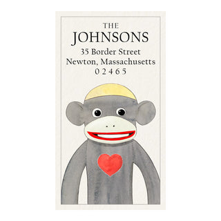 Cheeky Monkey - Panoramic Return Address Labels
