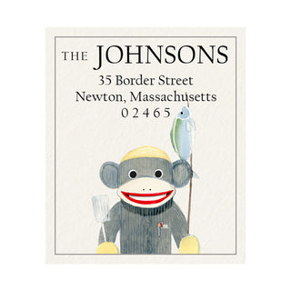 Sock Monkey - Return Address Labels