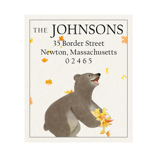 Autumn Cub - Return Address Labels
