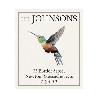 Iridescent Hummingbird - Return Address Labels