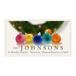 Christmas Wreath - Panoramic Return Address Labels