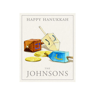 Dreidels and Gelt - Word Play Labels