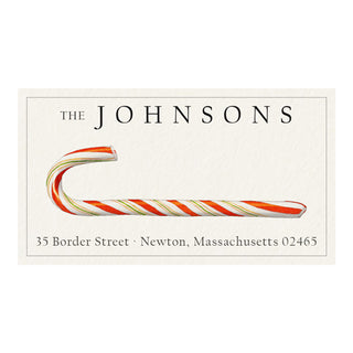 Candy Cane - Panoramic Return Address Labels