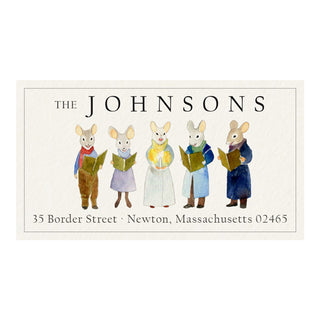Carolling Mice - Panoramic Return Address Labels