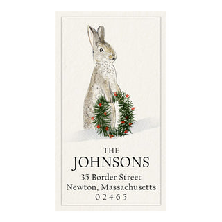 Bunny Wreath - Panoramic Return Address Labels