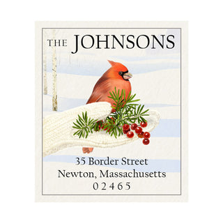 Cozy Cardinal - Return Address Labels