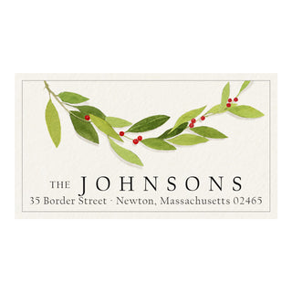 Berry Wreath - Panoramic Return Address Labels