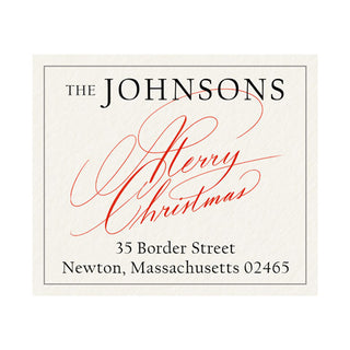 Christmas Calligraphy - Return Address Labels