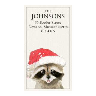 Merry Raccoon - Panoramic Return Address Labels